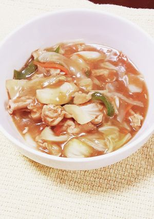 豚肉キャベツ　味噌なべつゆ　リメイク丼-レシピのメイン写真
