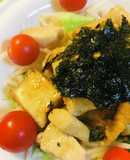 ノンオイル？●厚揚げと鶏肉のあまから炒め