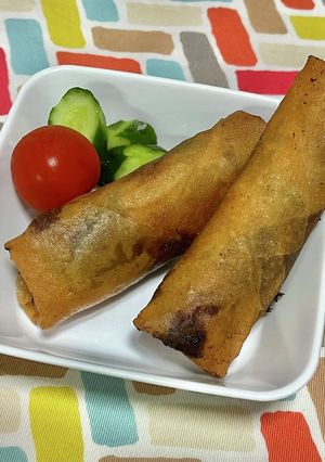 超簡単☆茄子わさび春巻き♪♪-レシピのメイン写真