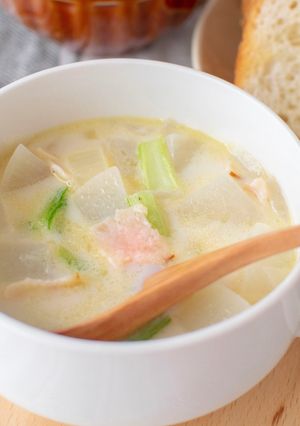 かぶの豆乳塩こうじスープ♪-レシピのメイン写真