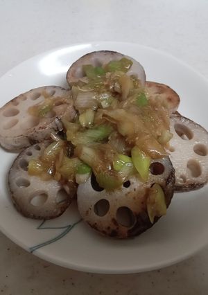 腸活！れんこんの長ネギ生姜焼き-レシピのメイン写真