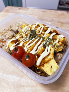 こってり!お好み焼きみたいなオムそば弁当-レシピのメイン写真