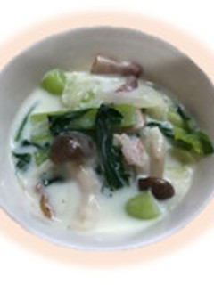 チンゲン菜のクリーム煮-レシピのメイン写真