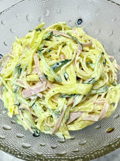 たくあんサラスパ-レシピのメイン写真