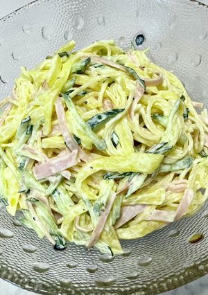 たくあんサラスパ-レシピのメイン写真