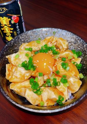 簡単ヘルシー★胸肉で焼肉丼-レシピのメイン写真