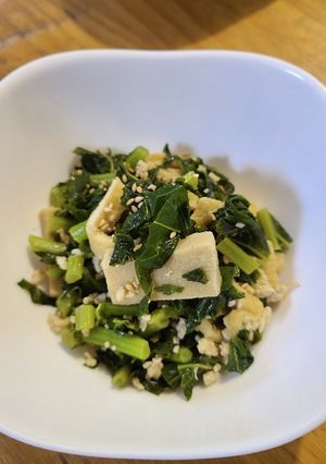 大根の葉っぱと高野豆腐の煮浸し-レシピのメイン写真