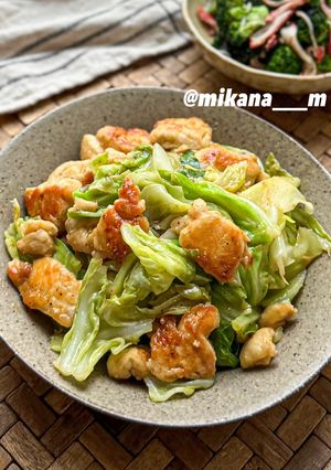 鶏むね肉とキャベツのちゃんちゃん焼き風-レシピのメイン写真