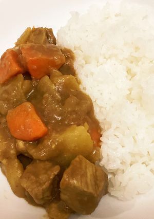小学生作スパイスから作る柿カレー-レシピのメイン写真