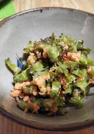 四角豆と鮭フレークの胡麻油あえ-レシピのメイン写真
