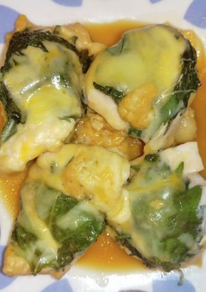 鶏胸肉の大葉チーズ乗せ焼き-レシピのメイン写真