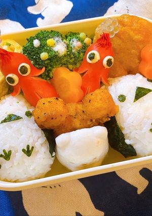 シマエナガ弁当　ピクミンも居るよ-レシピのメイン写真