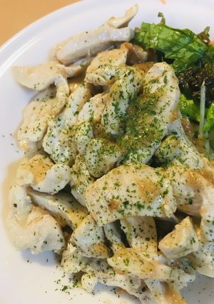 ノンオイル●鶏むね肉の梅肉サッパリ蒸炒め-レシピのメイン写真