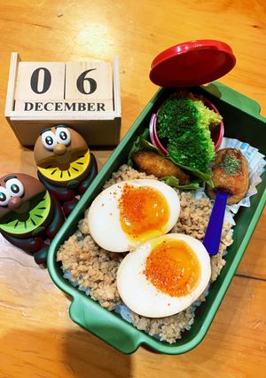 高一長女　お弁当(鶏そぼろ)-レシピのメイン写真