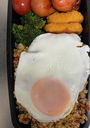 頑張るパパへ㊵ガパオ弁当-レシピのメイン写真