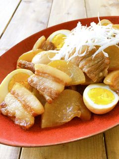 簡単♪豚バラ大根の甘辛煮/豚角煮風-レシピのメイン写真