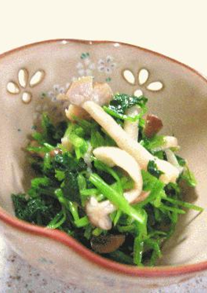 ちゃちゃ！っともう一品　③　◆三つ葉ときのこの美味しいおひたし◆-レシピのメイン写真