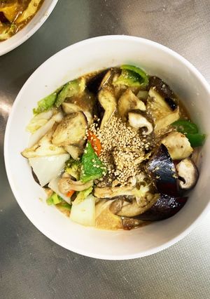 根菜茄子白菜簡単中華風梅ごま温野菜サラダ-レシピのメイン写真