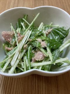 水菜とツナのサラダ-レシピのメイン写真