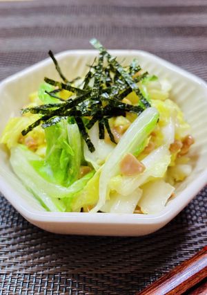 無限【白菜✖️納豆】つるしゃき柚子マヨ-レシピのメイン写真