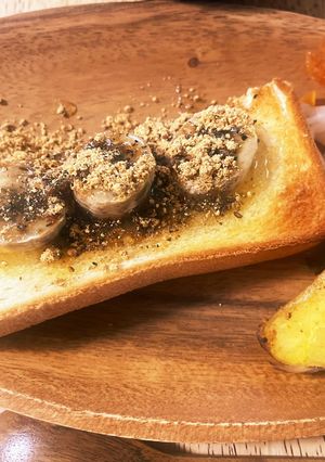 黒ごまきな粉のバナナトースト-レシピのメイン写真