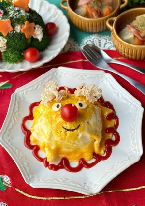 ホホホタケで作るトナカイオムライス-レシピのメイン写真