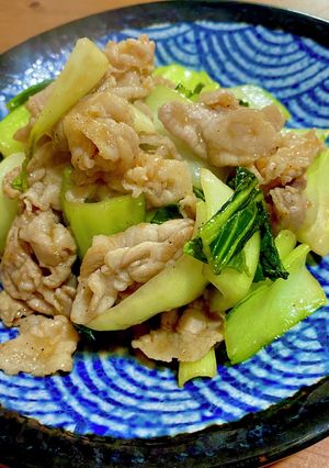 豚バラ青梗菜炒め-レシピのメイン写真