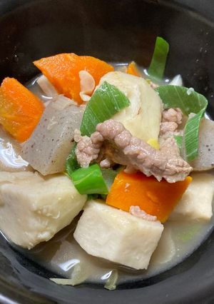 山形県の郷土料理・いも煮-レシピのメイン写真