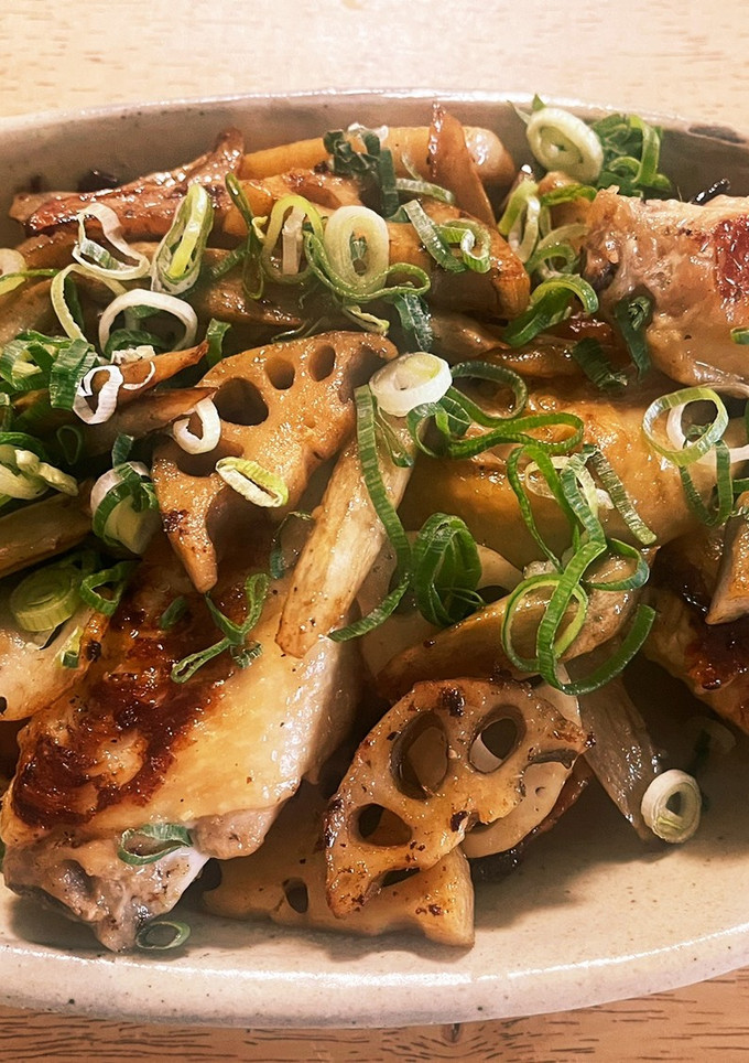 鶏の手羽先と根菜の塩麹焼き-レシピのメイン写真