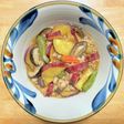 鶏ひき肉とさつま芋と椎茸のそぼろ煮