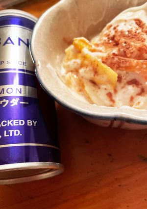 水切フルーツヨーグルト　温活追いシナモン-レシピのメイン写真