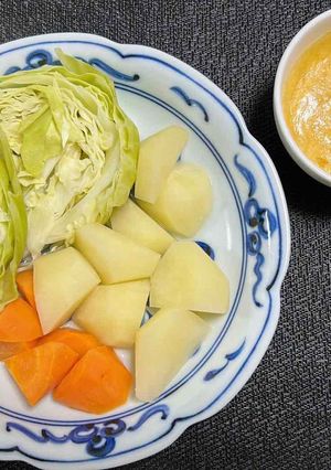 蒸し野菜サラダ～みそマヨディップソース～-レシピのメイン写真