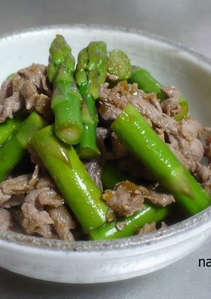 牛肉とアスパラの柚子こしょう和え-レシピのメイン写真