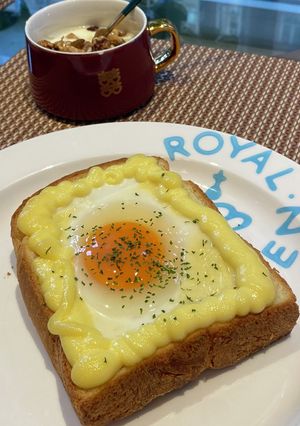 たまごこぼれない　エッグトースト-レシピのメイン写真