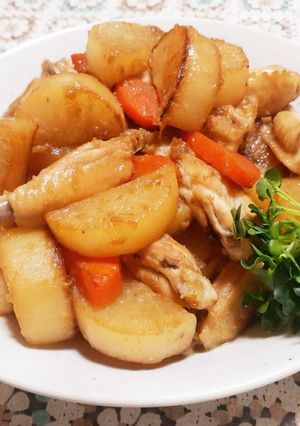 大根とチキンスペアリブの照り煮-レシピのメイン写真