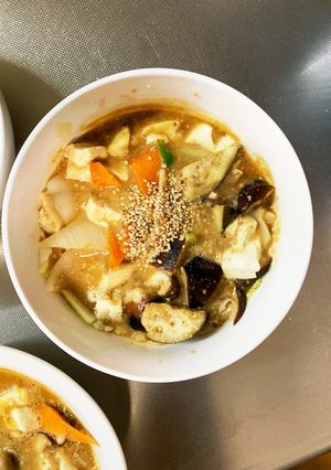 肉無豆腐簡単きな粉甘辛焼き肉味野菜炒め-レシピのメイン写真