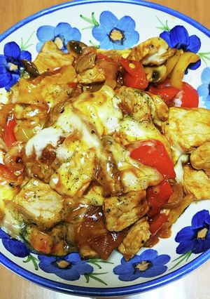 ポークナポリタン丼-レシピのメイン写真