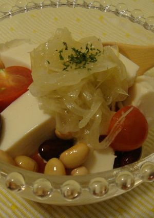 豆・豆・豆腐サラダ-レシピのメイン写真