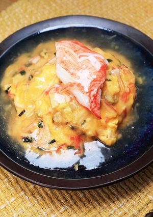 海鮮(アサリ・カニ玉）京風塩だれ天津飯-レシピのメイン写真