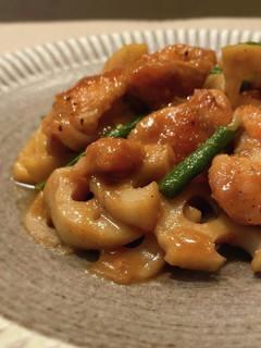 鶏肉と蓮根のわさび醤油バターソース-レシピのメイン写真