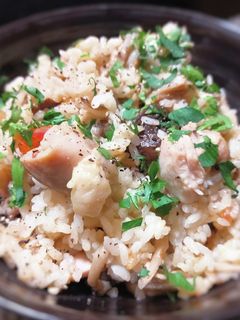 キノコと鶏の炊き込みご飯-レシピのメイン写真