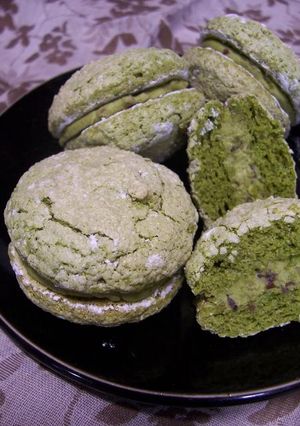 型を使わない☆抹茶ダックワーズ♪-レシピのメイン写真