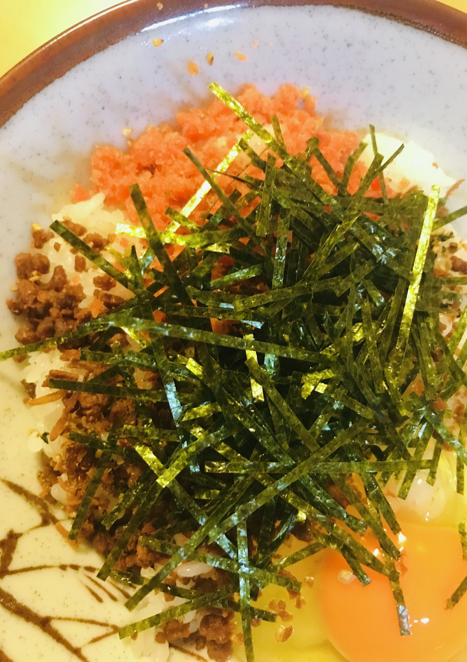 毎日のしろごはん●ふりかけ三種盛り丼-レシピのメイン写真