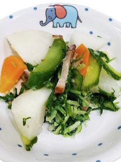 【保育園給食】かぶと水菜のサラダ-レシピのメイン写真