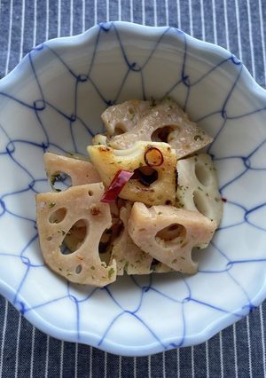 れんこんのペペロン炒め-レシピのメイン写真
