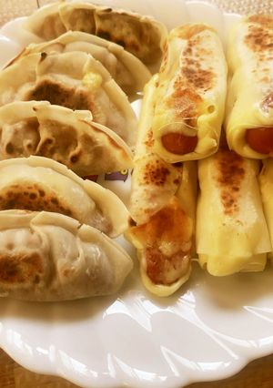 春巻風チーズウインナーと納豆餃子-レシピのメイン写真