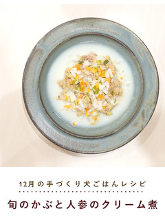 犬ご飯 /旬のかぶと人参のクリーム煮-レシピのメイン写真