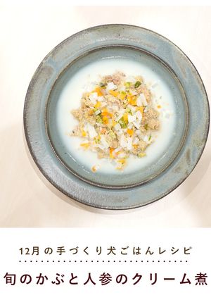 犬ご飯 /旬のかぶと人参のクリーム煮-レシピのメイン写真