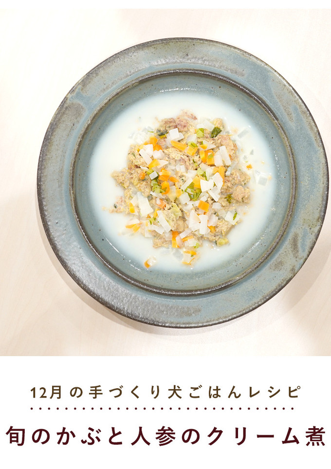 犬ご飯 /旬のかぶと人参のクリーム煮-レシピのメイン写真