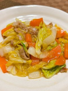 白菜とにんじんと豚バラの中華とろみ炒め-レシピのメイン写真